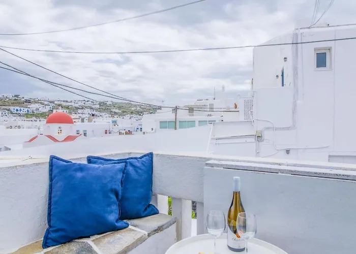 דירה Like A White Seagull In Mykonos!